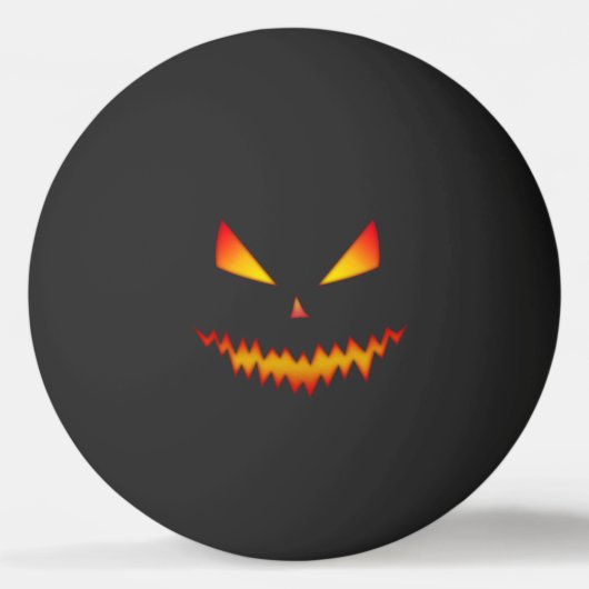 Cool scary Jack O'Lantern face Halloween Pingpongbal (Voorkant)