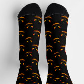 Cool scary Jack O'Lantern Halloween Black pattern Sokken (Top)