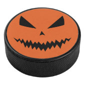 Cool scary Jack O'Lantern Halloween zwart sinaasap Hockey Puck (3/4)