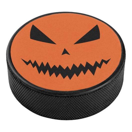 Cool scary Jack O'Lantern Halloween zwart sinaasap Hockey Puck (3/4)