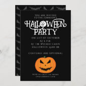 Cool scary Jack O'Lantern Halloween zwart sinaasap Kaart (Voorkant / Achterkant)