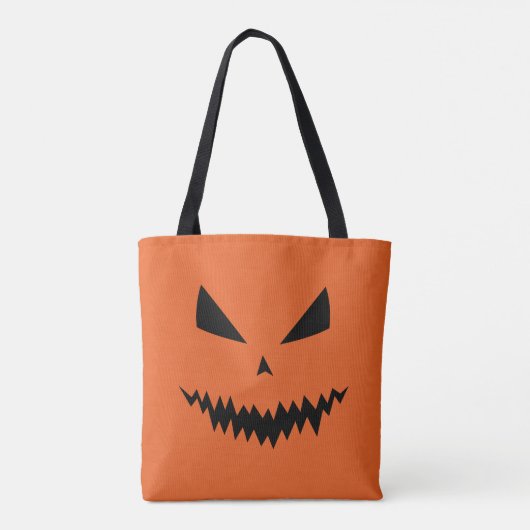Cool scary Jack O'Lantern Halloween zwart sinaasap Tote Bag (Achterkant)