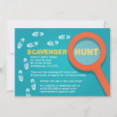 Cool Scavenger Hunt Invitation Kaart (Achterkant)