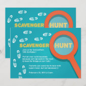 Cool Scavenger Hunt Invitation Kaart (Voorkant / Achterkant)