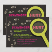 Cool Scavenger Hunt Invitation Kaart (Voorkant / Achterkant)