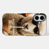 Cool Schaap Drinkt IJskoude Koffie Case-Mate iPhone Case (Achterkant (horizontaal))