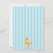 Cool schattig jongen's dinosaurus verjaardagsfeest kaart (Achterkant)