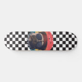 Cool schattig Pug dambord Persoonlijk Skateboard (Horizontaal)