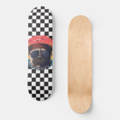 Cool schattig Pug dambord Persoonlijk Skateboard (Voorkant)