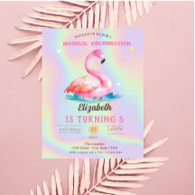 Cool Schattig roze flamingo's holografisch