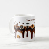 Cool schattig scala aan koffie drink gepersonalise koffiemok (Voorkant links)