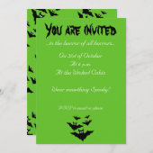 Cool schattig Vliegende vleermuizen Halloween groe Kaart (Voorkant / Achterkant)