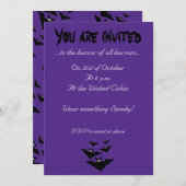 Cool schattig vliegende vleermuizen Halloween paar Kaart (Voorkant / Achterkant)