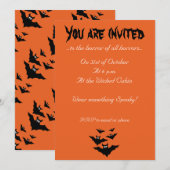 Cool schattig vliegende vleermuizen Halloween sina Kaart (Voorkant / Achterkant)