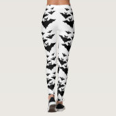 Cool schattig vliegende vleermuizen Halloween zwar Leggings (Achterkant)