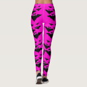 Cool schattig Vliegende vleermuizen Halloween Zwar Leggings (Achterkant)
