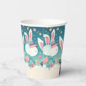 Cool Schattige Bunny TV Party Magic Show 1e Verjaa Papieren Bekers (Rechts)