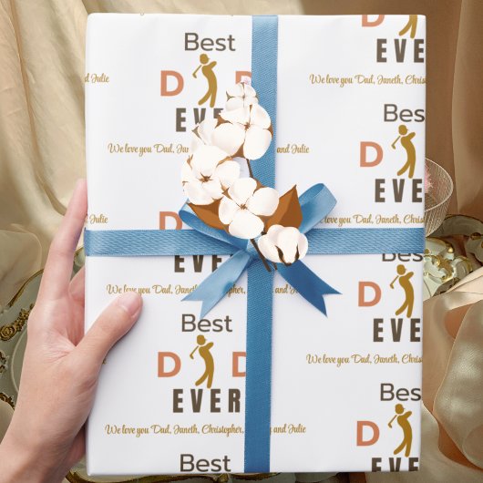 Cool Schattige Elegant Moderne Beste Papa Ooit Vad Cadeaupapier