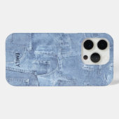Cool Schattige Licht Blauw Jean Effect Custom Naam Case-Mate iPhone Case (Achterkant (horizontaal))