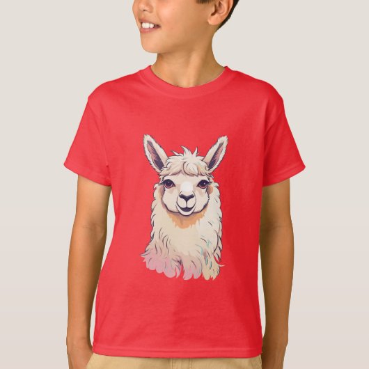 Cool Schattige Llama T-shirt (Voorkant)