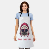 Cool Schattige Pug Schort (Gedragen)