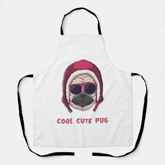 Cool Schattige Pug Schort (Voorkant)