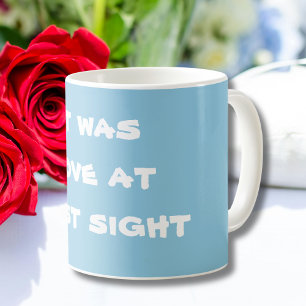 Cool, Schattige, Soft Blue "Het was liefde op het Koffiemok