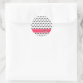 Cool schattige trendy monogram grijze grote polka  ronde sticker (Tas)