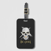 Cool schedel bagagelabel (Voorkant (verticaal))