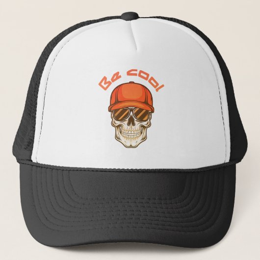 Cool Schedel met Pet en Zonnebril (Voorkant)