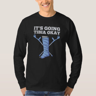 Cool scheenbeen mannen vrouwen gebroken been enkel t-shirt