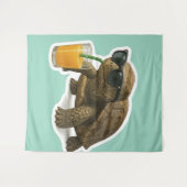 Cool Schildpad Drinkt Sap Sticker Wandkleed (Voorkant (horizontaal))