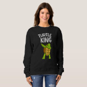 Cool Schildpad Voor Mannen Vader Dabbing Zee Schil Trui (Voorkant volledig)