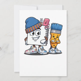 Cool School Art Crew – Cartoonschrift Kaart