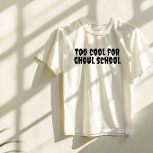 Cool school Halloween leraar zwarte typografie T-shirt