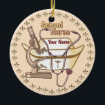 Cool School Nurse ornament<br><div class="desc">Cool School Nurse ornament door ArtMuvz Illustration. bijpassende Nurse t-shirts, Nursing kleding, RN Nurses geschenken. Geregistreerd Nurse shirt, Nurse geschenken en Nurse kleding. OM TE PERSONALISEREN voeg jouw naam toe of voeg tekst toe in plaats daarvan. Pas dit ornament voor schoolverpleegkundigen aan om het uniek voor u te maken of...</div>