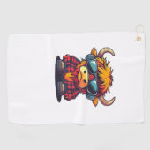 Cool Schotse Highland Koe Classic T-shirt Golfhanddoek (Horizontaal)
