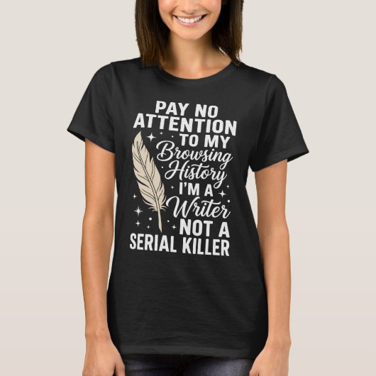 Cool Schrijver Auteur Journalist Schrijven Poëzie T-shirt (Voorkant)