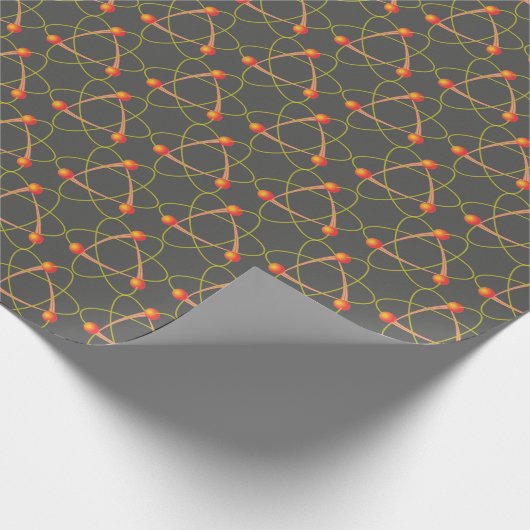 Cool Science Geweldige atoms Grey Gift Wrap Cadeaupapier (Hoek)