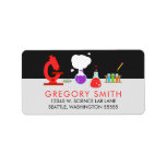 Cool Science Lab Etiket<br><div class="desc">Voeg een wetenschappelijk tintje toe aan uw correspondentie met de Cool Science Lab-Adresetiketten die zijn ontworpen door Enchantfancy Design Company. Deze labels hebben een wetenschappelijke labsetting, compleet met dingen die u nodig hebt voor een wetenschappelijk experiment, waaronder een microscoop, een petrischaaltje, bekers en reageerbuizen. Het wordt gecoördineerd met onze Kinder...</div>