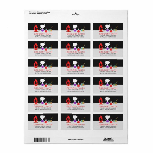 Cool Science Lab Etiket (Full Sheet)