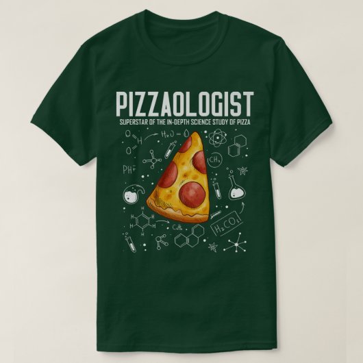 Cool Science - Pizzaoloog Study of Pizza - Funny T-shirt (Design voorkant)