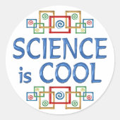Cool Science Ronde Sticker (Voorkant)