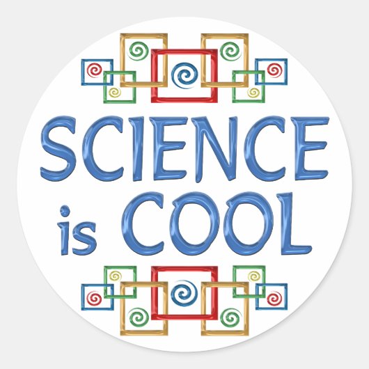 Cool Science Ronde Sticker (Voorkant)
