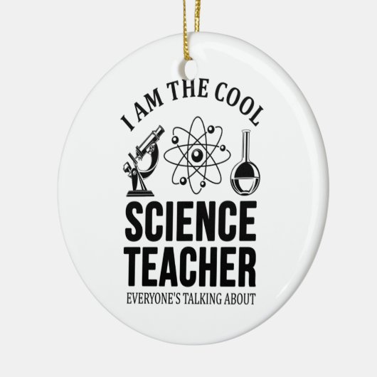 Cool Science Teacher Keramisch Ornament (Links)