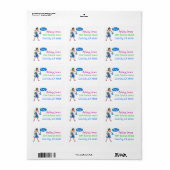 Cool Science verjaardagsfeest voor meisjes Etiket (Full Sheet)