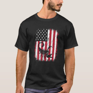 Cool Scorpion Animal Retro USA American Fl T-shirt