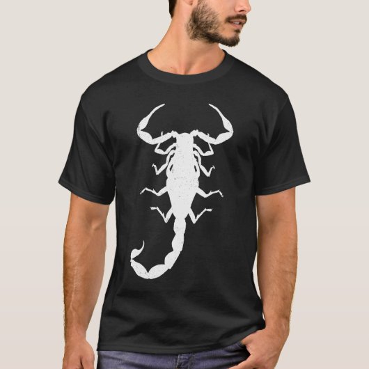 Cool Scorpion ns Wit Print T-shirt (Voorkant)