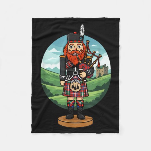 Cool Scottish Nutcracker Bagpes  Fleece Deken (Voorkant)
