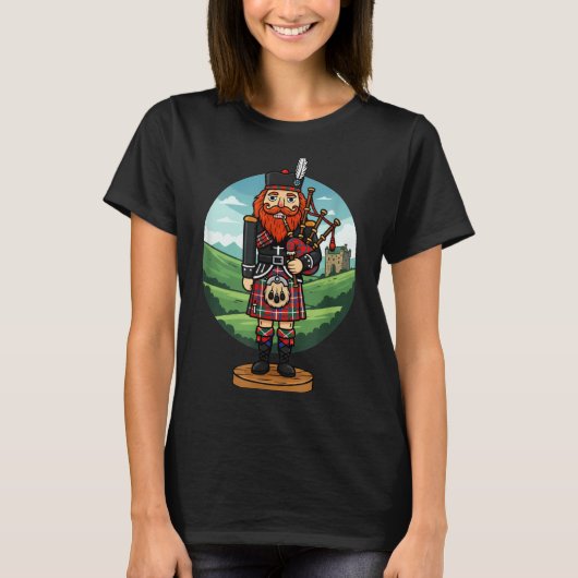 Cool Scottish Nutcracker Bagpes  T-shirt (Voorkant)